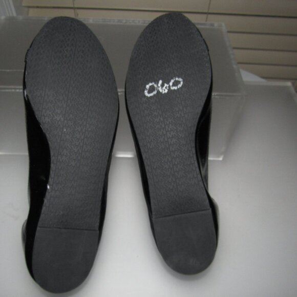 Michael Michael Kors Patent Leather Ballet MK Logo Bow Black Flats Size 9 - Picture 6 of 6